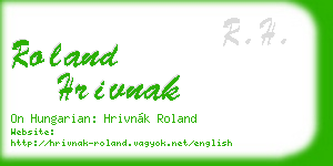roland hrivnak business card