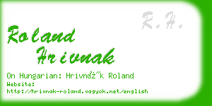 roland hrivnak business card